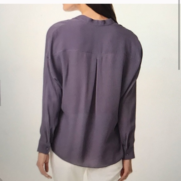 VINCE Double Front Silk Blouse - Picture 2 of 6